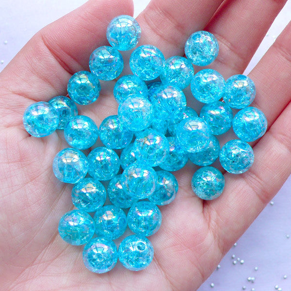 Light Blue 17-19mm Glass Nuggets (Gems)