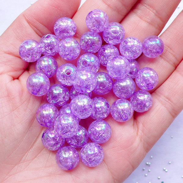 19mm Acrylic Star Bead AB Translucent Resin Beads Iridescent