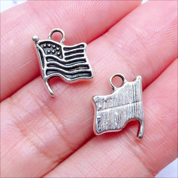 James outlet Avery American Flag Sterling Silver Charm