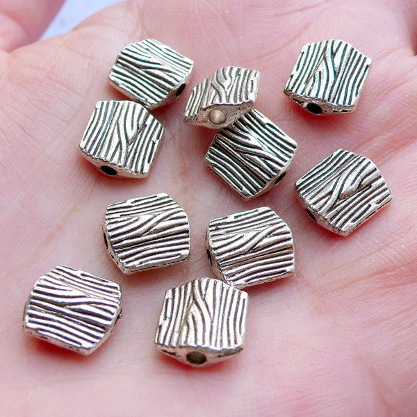 Sterling Silver 8mm Big Hole Spacer Beads for Jewelry Making