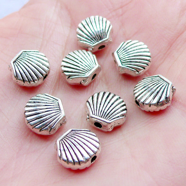 20pcs White Shell Beads For Jewelry Making