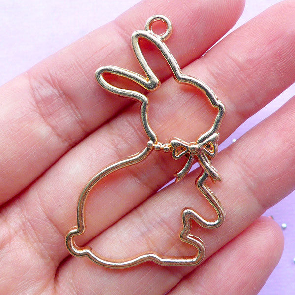 Wholesale SUNNYCLUE 1 Box DIY 6Pcs Easter Rabbit Charms Enamel