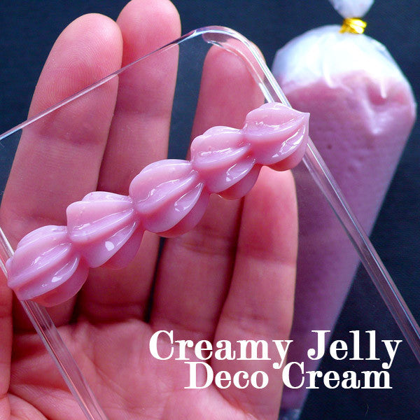 Whipped Cream Clay, Decoden Cream in Creamy Jelly Color, Whip Case, Pastel Fairy Kei Sweet Deco, Miniature Food DIY, Kawaii Supplies