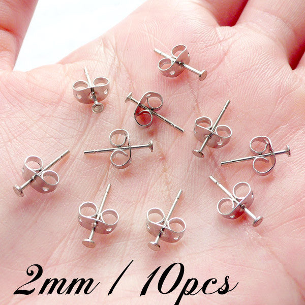 12 Pieces Earring Backs Silicone Flat Earring Backs for Studs Post Clear  Silver