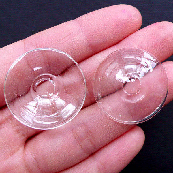 25mm Glass Cabochon round Clear Cabochons Bezel Domes DIY Jewelry