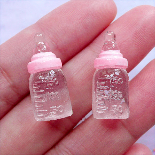 Baby Bottles Clear 500pc Bulk  Mary's Dollhouse Miniature Accessories