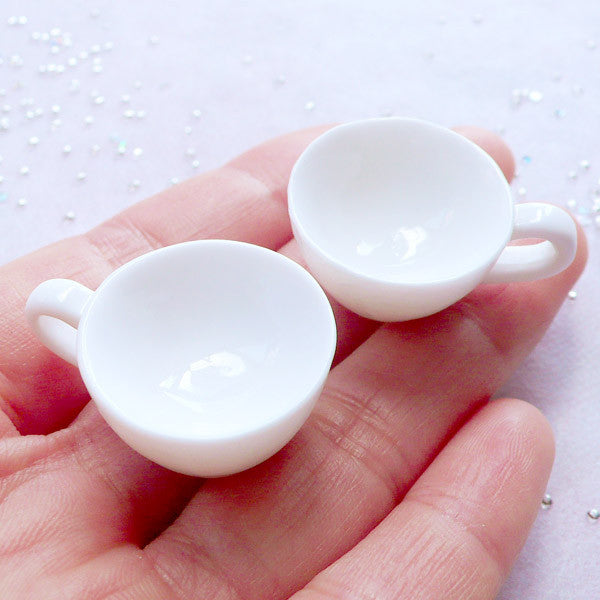 Miniature Coffee Cup in 1:3 Scale, Dollhouse Teacup, Doll Food Craft, MiniatureSweet, Kawaii Resin Crafts, Decoden Cabochons Supplies