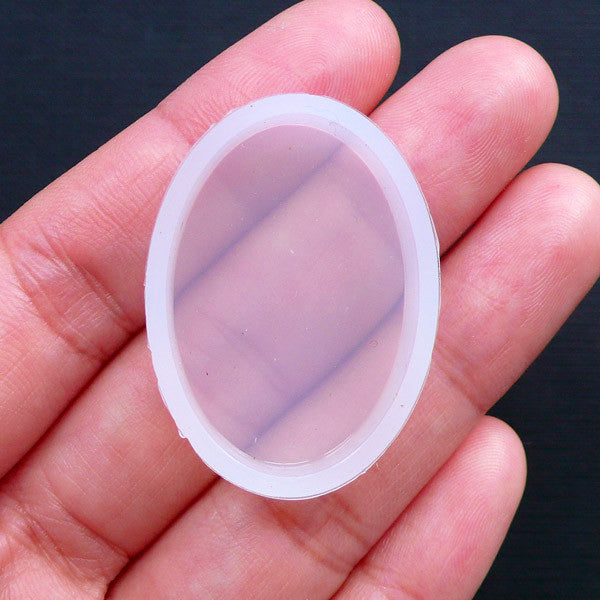 Egg Shaped Oval Bead Flexible Mold (6 Cavity), Chunky Bead Mold, Jew, MiniatureSweet, Kawaii Resin Crafts, Decoden Cabochons Supplies