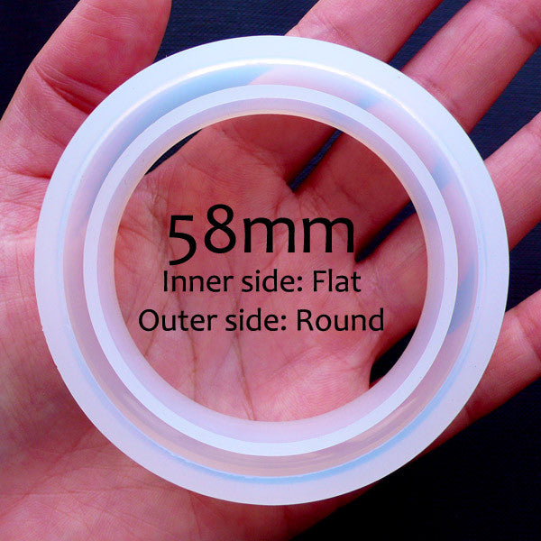 Circle and Flat Ring Clear Silicone Mold