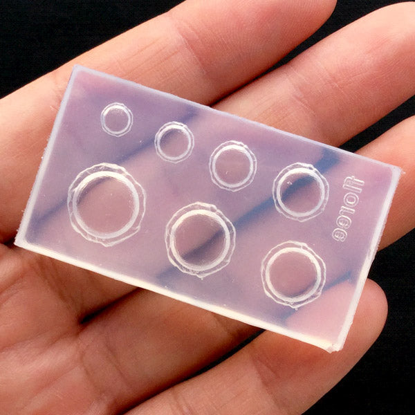 Tiny Circle & Heart Macaroons Resin Mold Resin Molds, Fondant Mold