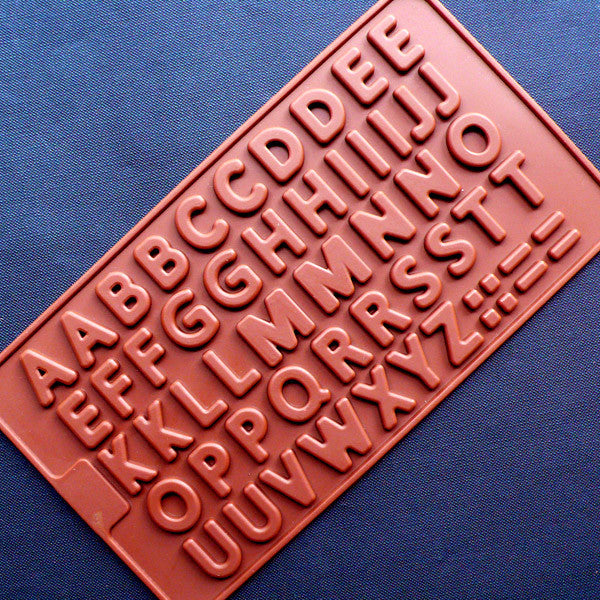 Mini Alphabet Mold, Silicone Chocolate Mold, Mini Letters Mold