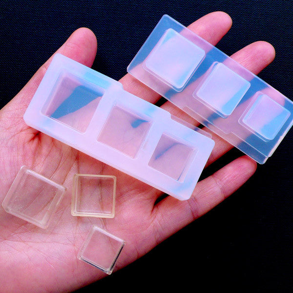 Resin Bead Mold in Square Shape (6 Cavity) | Faceted Cube Bead Flexible  Mold | DIY Your Own Beads | Jewelry Mould (10mm x 8mm)