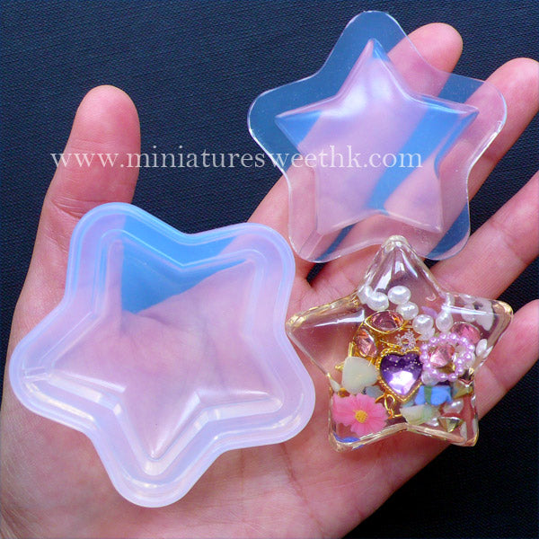 DIY Charms Pendant Jewelry Making Supplies Epoxy Silicone Resin Shaker Molds  for Keychain Decoration