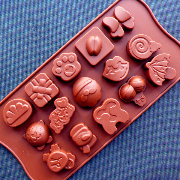 Christmas Silicone Chocolate Mold 3D Shapes Baking Candy Molds Non