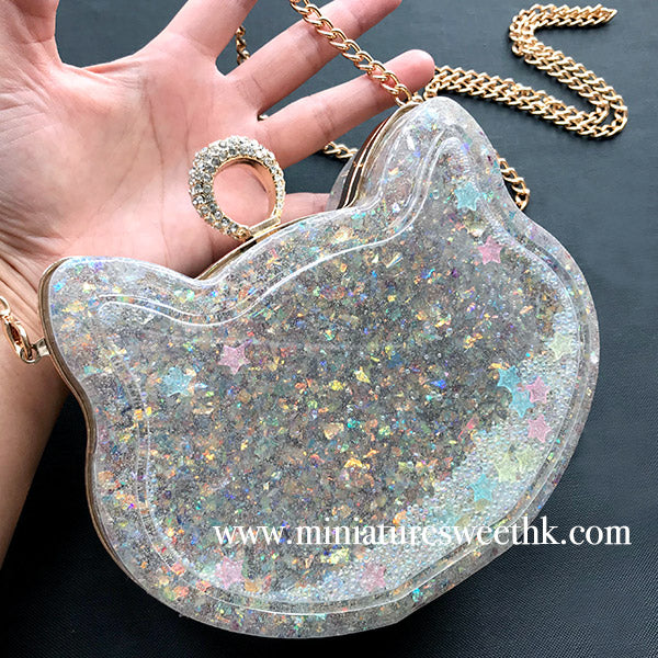 Rectangular Shaker Clutch Bag Silicone Mold with Findings | Fancy Rectangle  Clear Handbag DIY | Kawaii Resin Craft Supplies