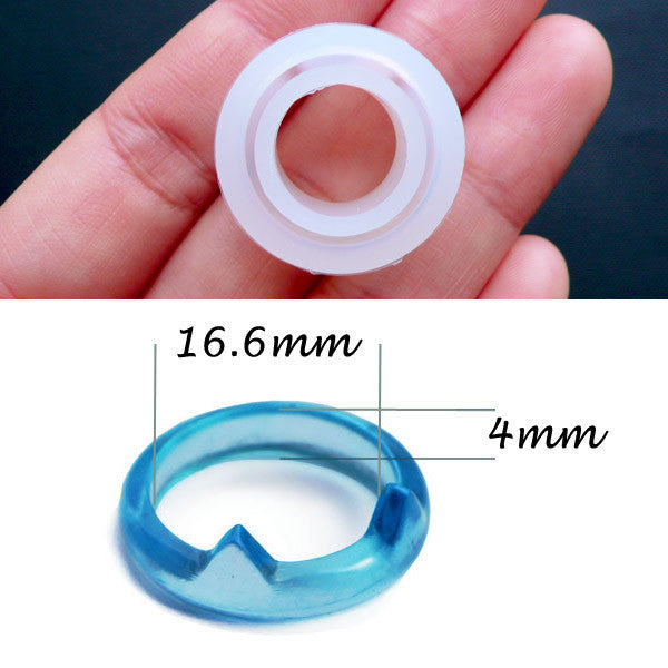 Big Rounded Silicone Ring Mold, Resin Ring Mould, Flexible Jewelry Mold, Silicone Mold for Kawaii Jewellery Making, Epoxy Resin Art Supplies