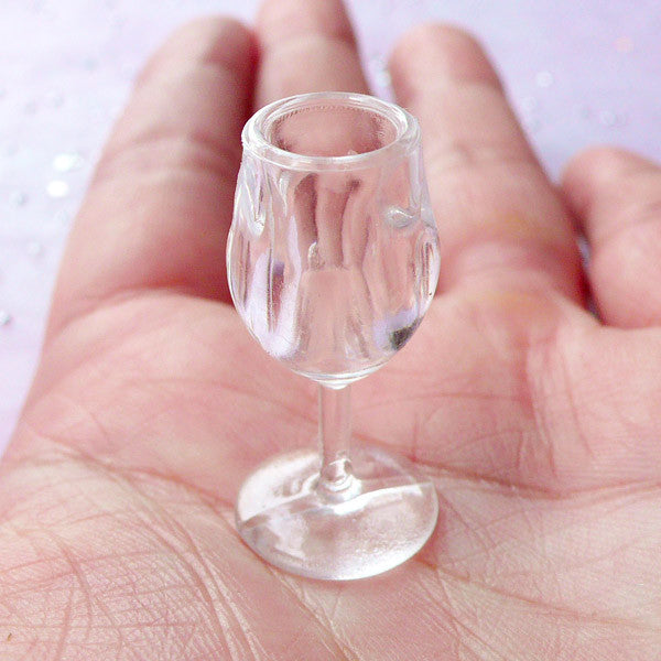 Miniature Wine Glasses | Dollhouse Glassware | Mini Plastic Cups | Doll  House Tableware | Fake Food Craft | Doll Drink | Doll Props (2pcs / 14mm x