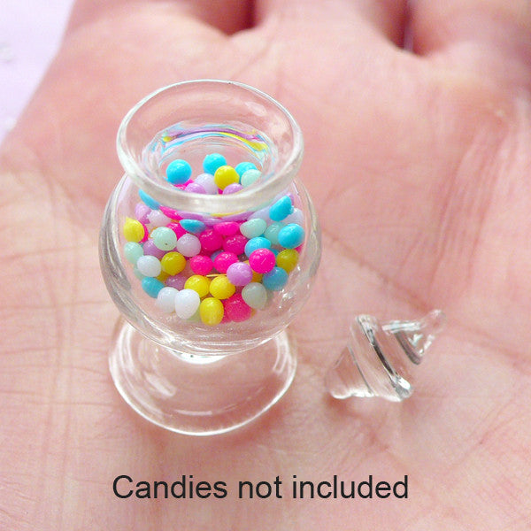 1:6 Miniature Gummy Bears Mini Candy Shop Supplies Dollhouse Minis Tiny  Resin Candies Cabochon Sweet Candy Charms Clear Candy Jar 