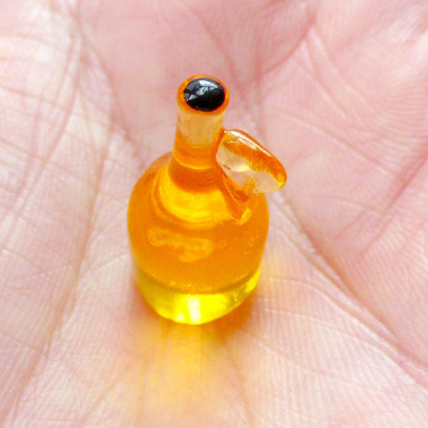 Miniature Glass Bottle in Round Ball Shape, Dollhouse Glass Vial, Mi, MiniatureSweet, Kawaii Resin Crafts, Decoden Cabochons Supplies