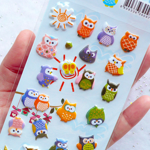 Happy Fruit Cute Kawaii Kitsch Puffy 3D Stickers 