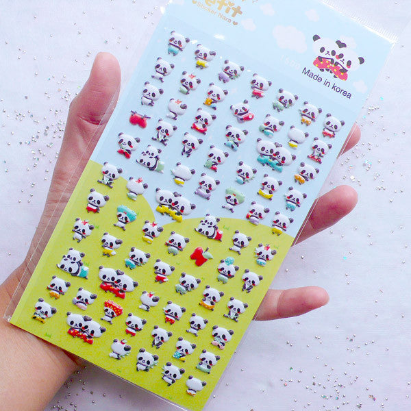 Kawaii Cute Puffy Stickers Sheet Crux *Melody Animals (05039
