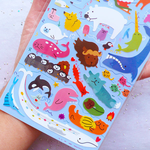 Animal Letter Stickers, Kawaii Alphabet Sticker Flakes, Colorful Ini, MiniatureSweet, Kawaii Resin Crafts, Decoden Cabochons Supplies