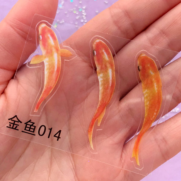 3D Resin Koi Fish Leaves Painting Stickers 3D Effect Simulation