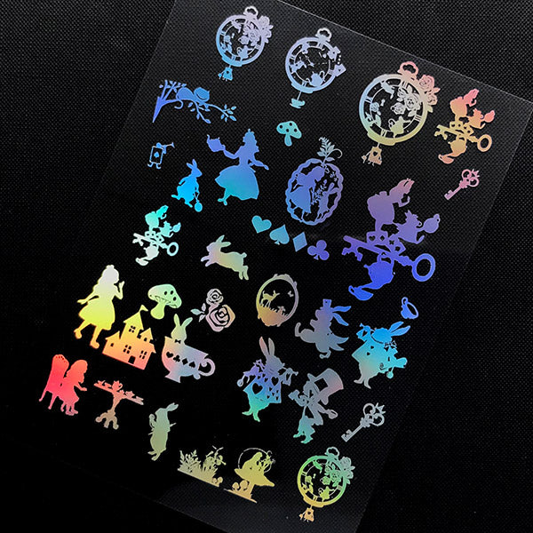 Alice in Wonderland Clear Silicone Stamps - Characters, Text