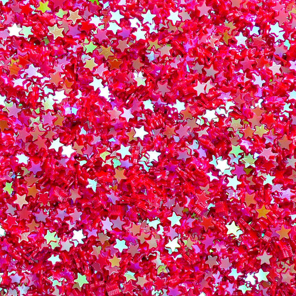 Star Sprinkles / Star Confetti / Star Sequin / Star Glitter / Fake Topping  / Micro Star (AB Pink / 3mm / 3g) Scrapbook Glitter Roots SPK39