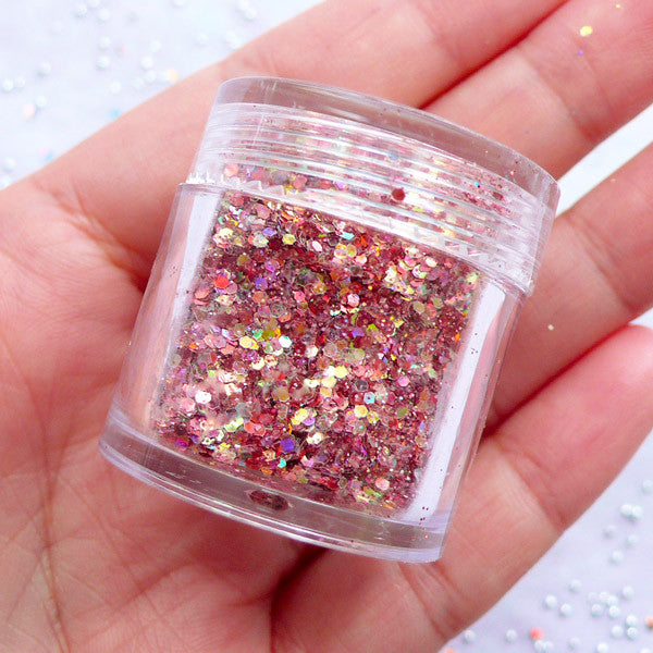 Iridescent Glitter, Holographic Glitter Powder, Glittery Embellishme, MiniatureSweet, Kawaii Resin Crafts, Decoden Cabochons Supplies