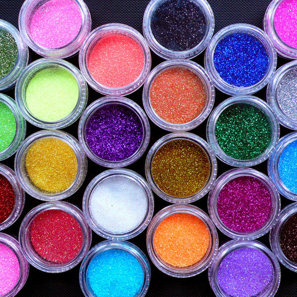 12 Colors Glitter Set Fine Glitter for Resin Arts and Craft Supplies- Set  Of 12