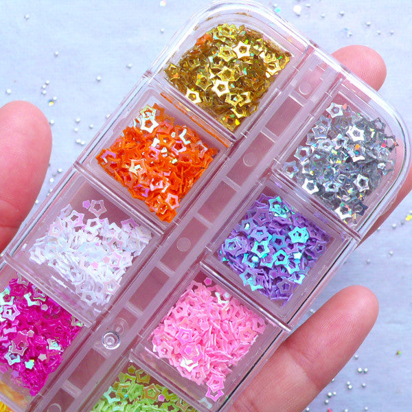 Assorted Glitter Sequins Beads Mix, UV Resin Glitters, Resin Glitters, Small Bottles, Glass Bottles, Miniature Bottles