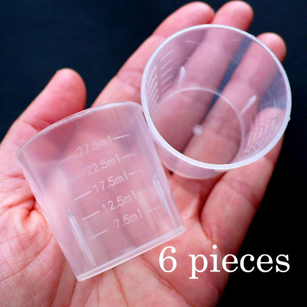 clear small plastic 30ml mini measuring