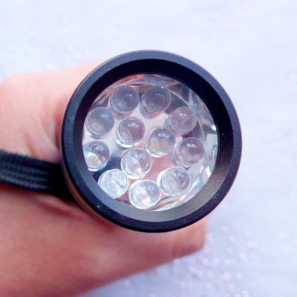 UV Torch | 12 LED Ultraviolet Flashlight | 395nm UV Purple Light | Tool for  UV Resin Crafts