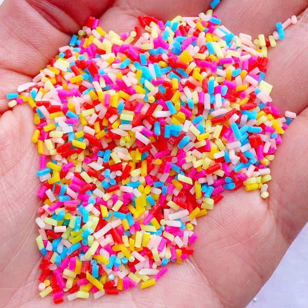 Polymer Clay Miniature, Polymer Clay Sprinkles, Miniature Fake Sugar