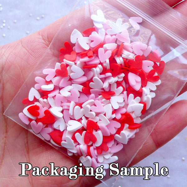 Valentine Multicolored Heart Polymer Clay Fake Sprinkles Fake Food Deco  Topping