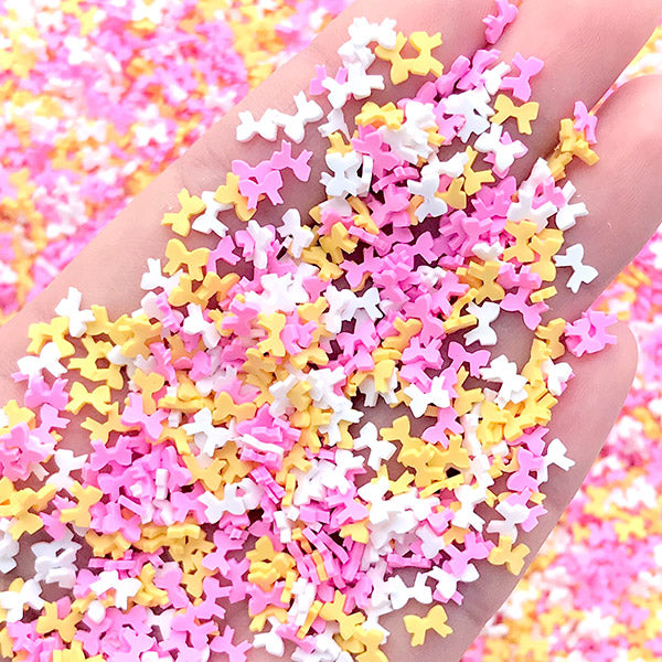 Valentine Mix Gold Pearl Beads Heart Fimo Snowflakes Fake Clay Sprinkl