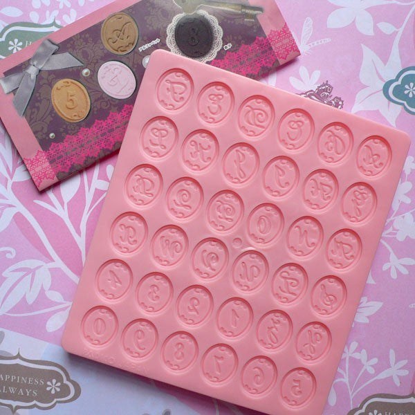 Alphabet Silicone Mold (52 Cavity), Letter Mold, A to Z Mold, Food, MiniatureSweet, Kawaii Resin Crafts, Decoden Cabochons Supplies