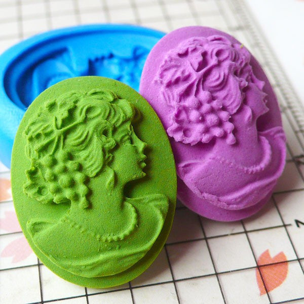 Silicone Pendant Mold (Set of 5), Resin Charm Mold, Round Oval Teard, MiniatureSweet, Kawaii Resin Crafts, Decoden Cabochons Supplies