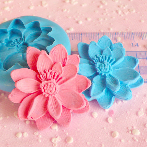 Flower Mold 40mm Cupcake Topper Flexible Mold Silicone Mold Flower Gum, MiniatureSweet, Kawaii Resin Crafts, Decoden Cabochons Supplies