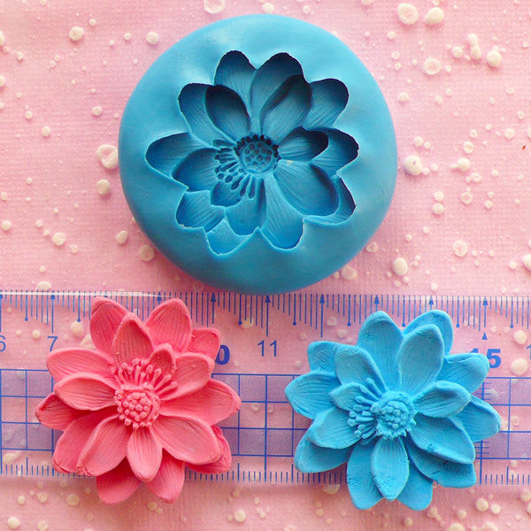 Flower Mold 39mm Cupcake Topper Flexible Mold Silicone Mold Flower Fondant  Cake Decoration Mold Scrapbooking Mold Resin Epoxy Wax Mold MD600