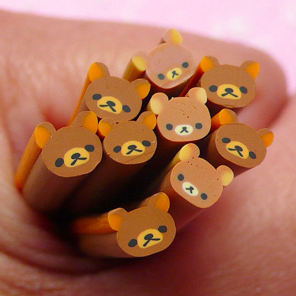 Animal Fimo Cane Slices, Kawaii Polymer Clay Canes, Nail Art Supplie, MiniatureSweet, Kawaii Resin Crafts, Decoden Cabochons Supplies