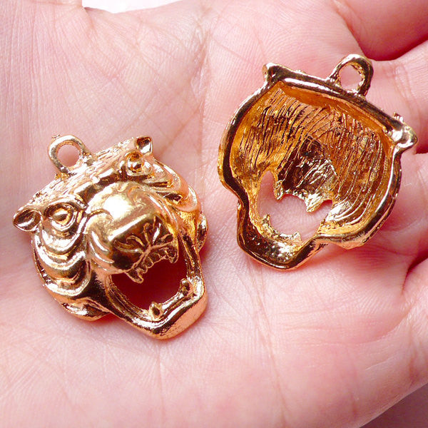 Tiger Keychain Gold Sparkling Charms