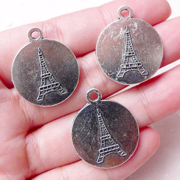 Eiffel Tower Key Chain with Charm