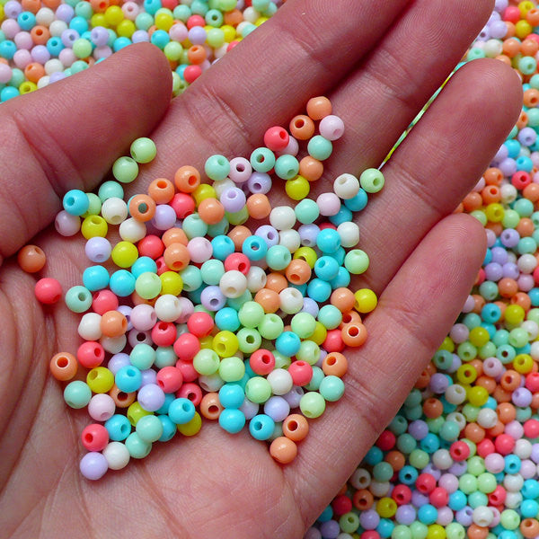Mixed Beads Rainbow Plastic, Plastic Jewelry Making, Resin Jewelry Making