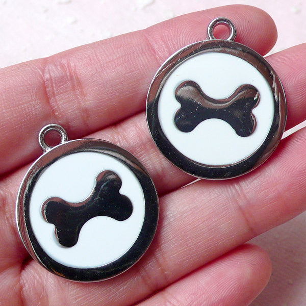 Enamel Dog Charm Keychain