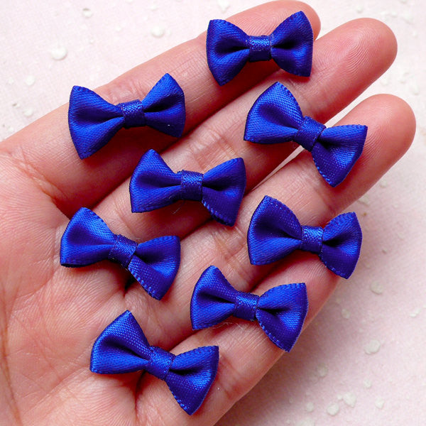 Mini Fabric Ribbon Bow Tie / Tiny Satin Bows (8pcs / 20mm x 12mm