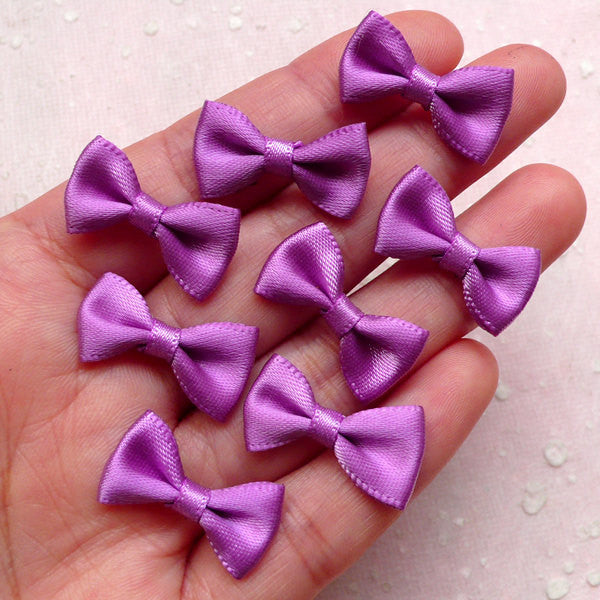 Mini Fabric Ribbon Bow Tie / Tiny Satin Bows (8pcs / 20mm x 12mm