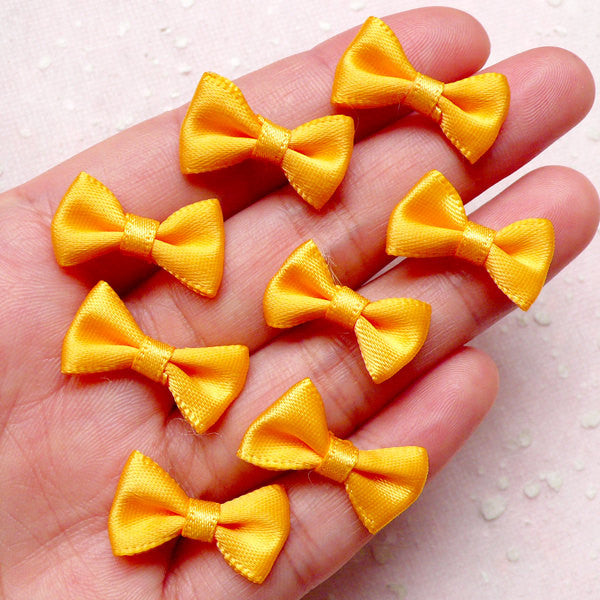 Mini Fabric Ribbon Bow Tie / Tiny Satin Bows (8pcs / 20mm x 12mm