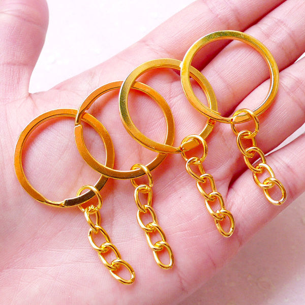 Orange Heart Bag Charm Key Ring Fob Keychain Purse Charm Chain Strap New
